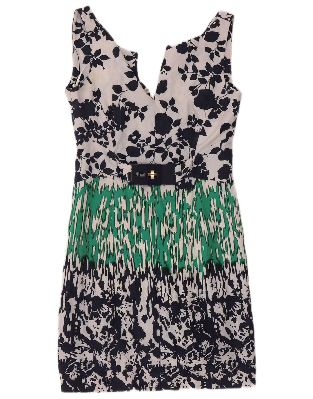 Luisa Spagnoli Womens Sleeveless Sheath Dress IT 42 Medium White Floral