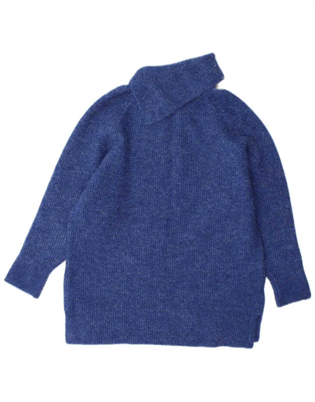 Monsoon Womens Roll Neck Jumper Sweater UK 10 Small Blue Acrylic