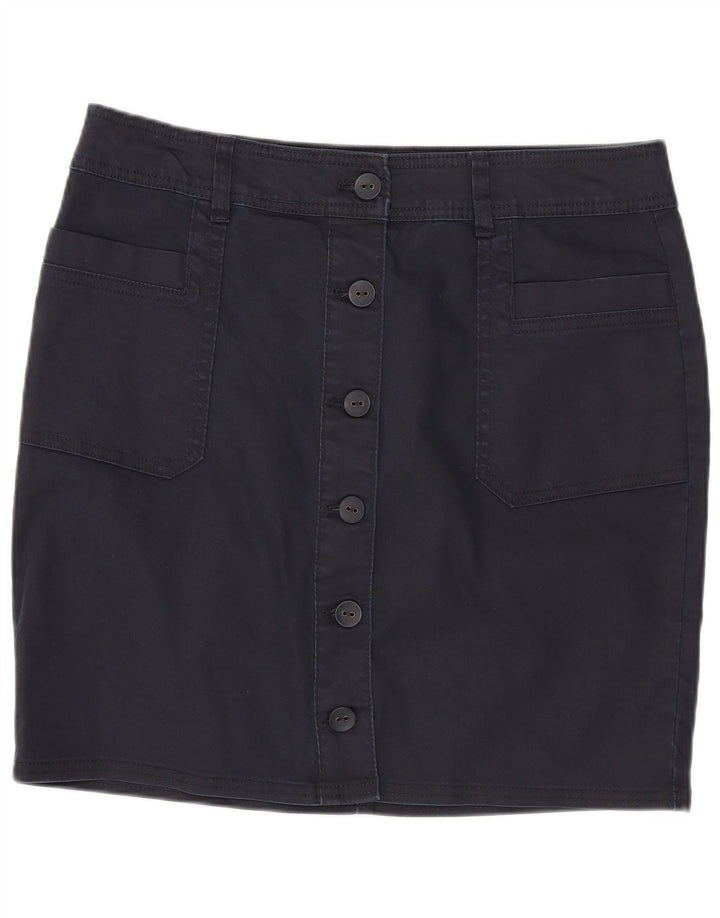 PRANA Womens Mini Skirt US 10 Large W32 Navy Blue Cotton