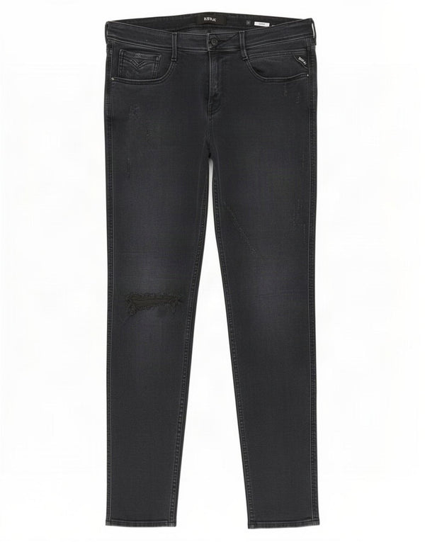 Replay Mens Bronny Slim Jeans W38 L34 Navy Blue Cotton