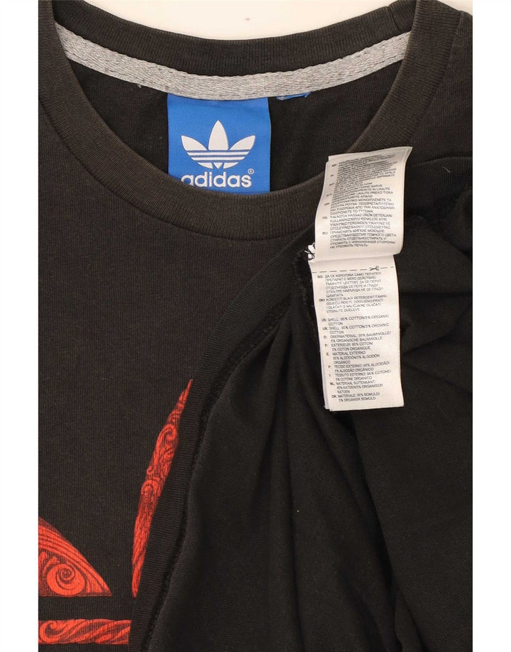 Adidas Mens Graphic T-Shirt Top Large Grey Cotton