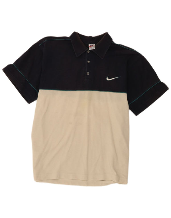 Nike Mens Polo Shirt UK 47/48 2XL Navy Blue Colourblock