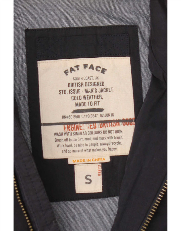 Fat Face Mens Utility Jacket UK 36 Small Navy Blue Cotton