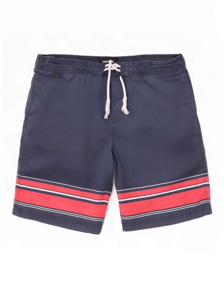Marks & Spencer Mens Swimming Shorts XL Navy Blue Colourblock Polyester