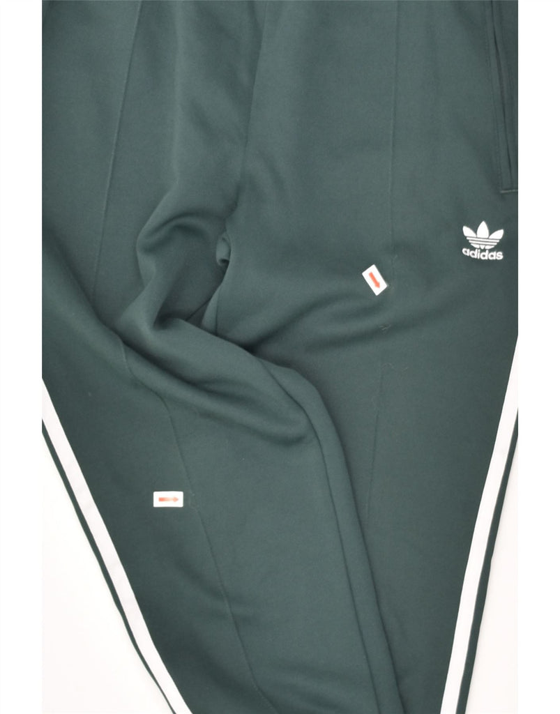 ADIDAS Womens Tracksuit Trousers UK 10 Small Green Polyester | Vintage Adidas | Thrift | Second-Hand Adidas | Used Clothing | Messina Hembry 