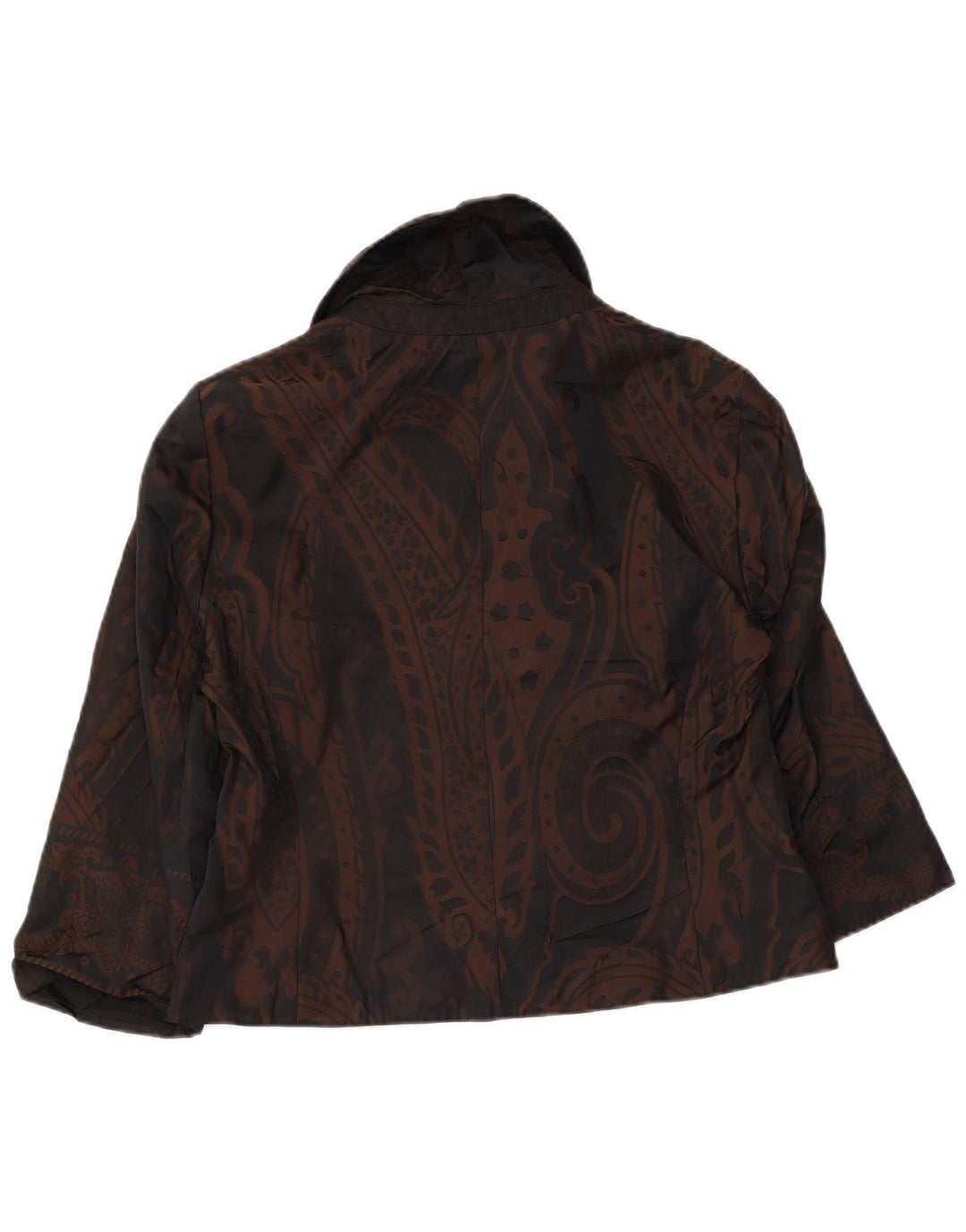 Phase Eight Womens 3/4 Sleeve Blazer Jacket UK 14 Medium Brown Paisley