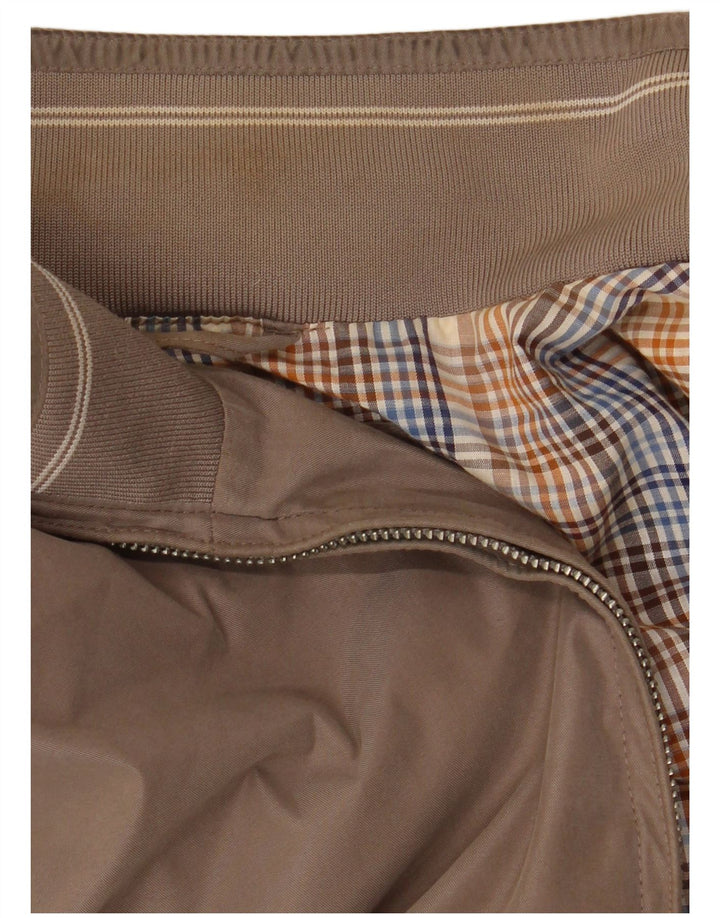 Marks & Spencer Mens Bomber Jacket UK 40 Large Brown Polyester