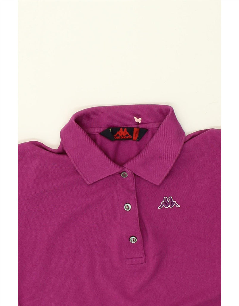 KAPPA Womens Polo Shirt UK 10 Small Purple Vintage Kappa and Second-Hand Kappa from Messina Hembry 