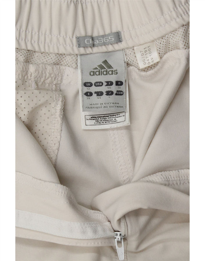 ADIDAS Womens Clima 365 Tracksuit Trousers UK 12 Medium White Nylon