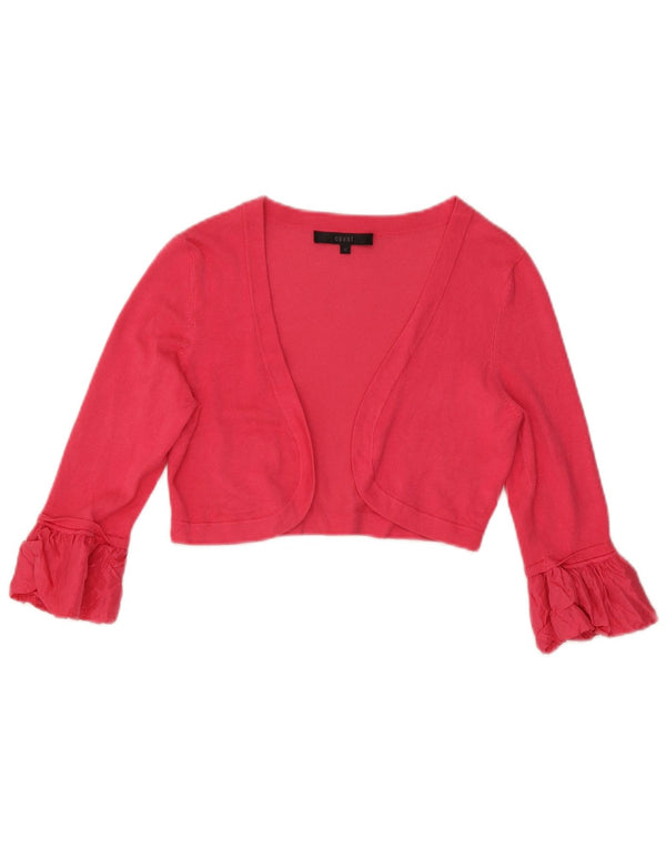 Coast Womens 3/4 Sleeve Bolero Cardigan Sweater UK 12 Medium Pink Viscose