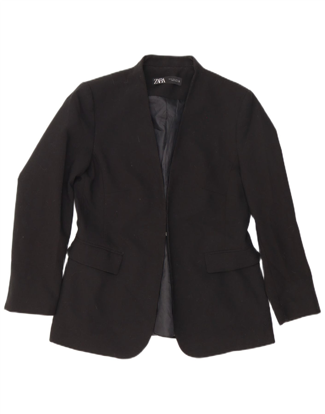Zara Womens Blazer Jacket UK 18 XL Black Polyester