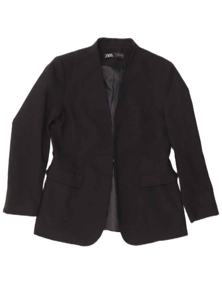 Zara Womens Blazer Jacket UK 18 XL Black Polyester