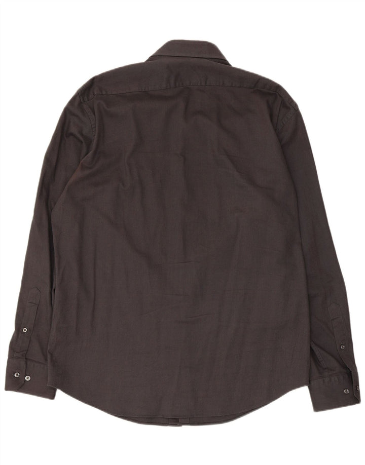 Hugo Boss Mens Regular Fit Shirt Size 43 17 XL Grey Cotton