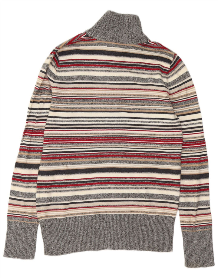 Eddie Bauer Womens Button Neck Jumper Sweater UK 14 Medium Multicoloured