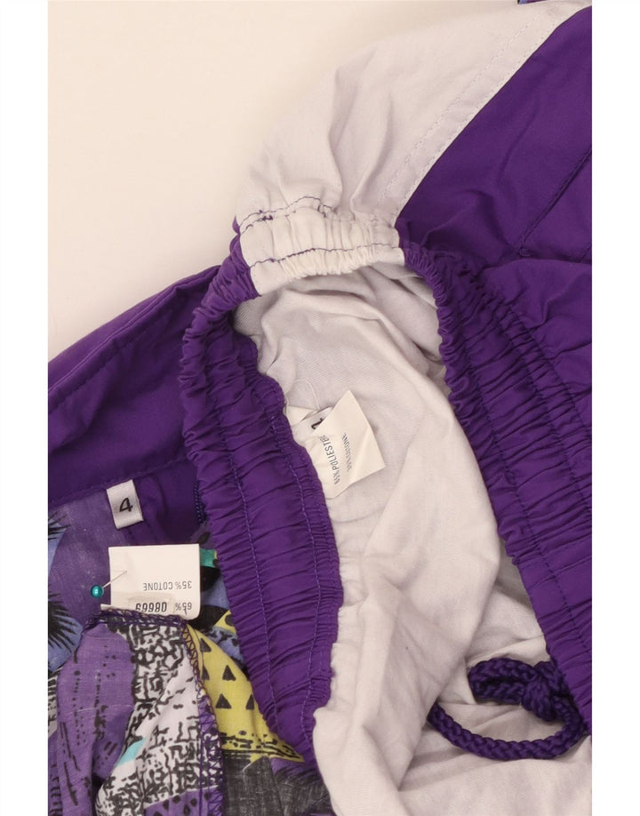 Vintage Womens Loose Fit Full Tracksuit UK 16 Large Purple Patchwork