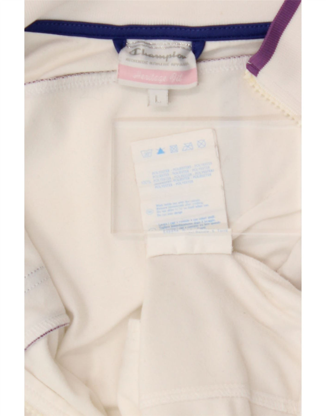 CHAMPION Womens Heritage Fit Tracksuit Top Jacket UK 16 Large White Vintage Champion and Second-Hand Champion from Messina Hembry 