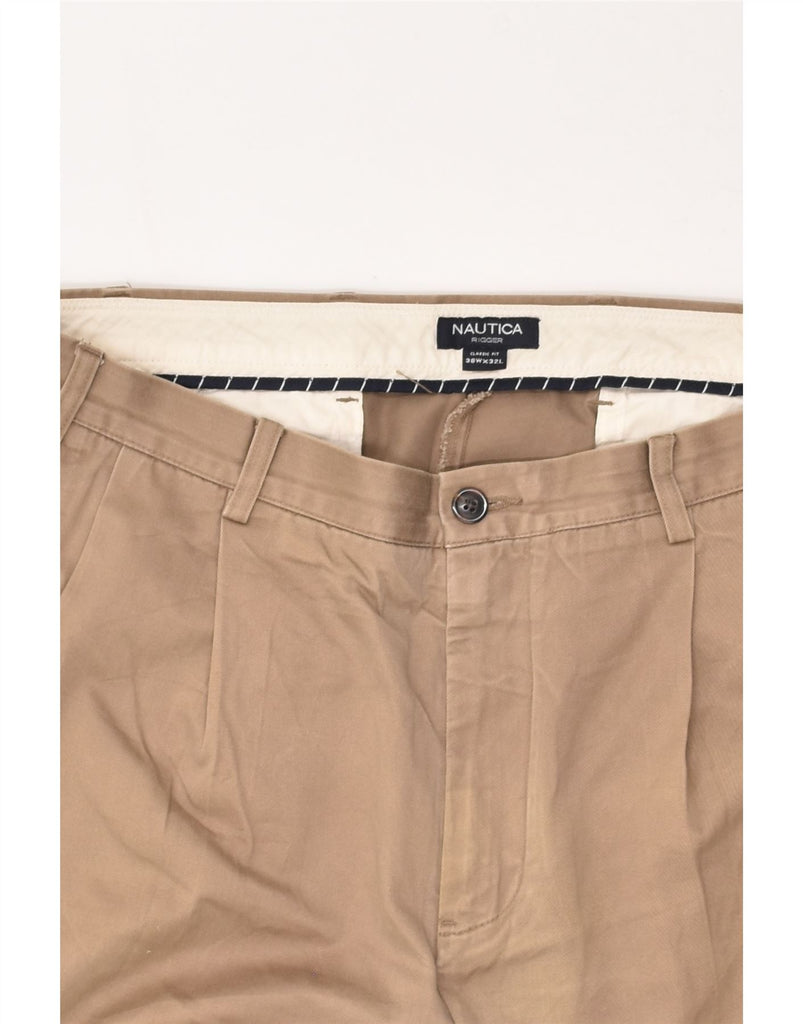 NAUTICA Mens Pegged Chino Trousers W38 L32  Brown Cotton | Vintage Nautica | Thrift | Second-Hand Nautica | Used Clothing | Messina Hembry 