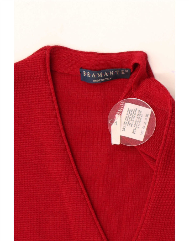 Bramante Mens Waistcoat Small Burgundy Wool