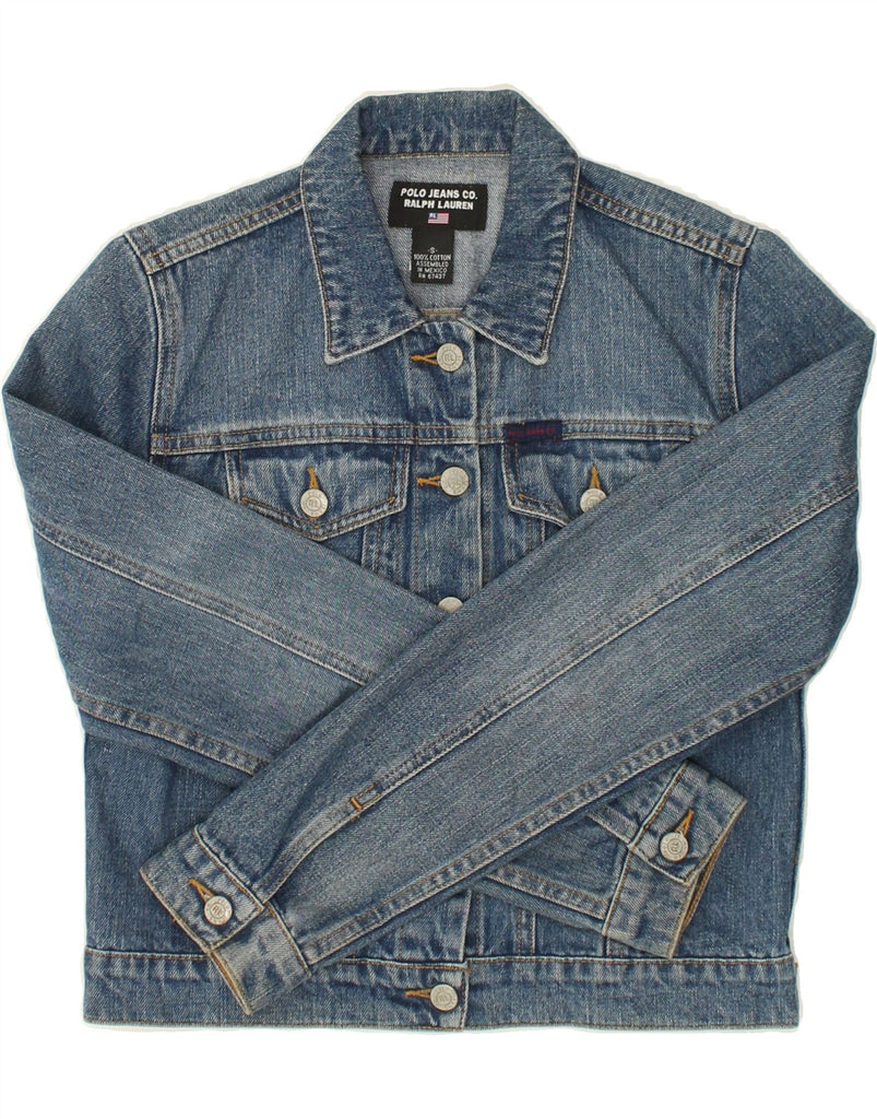 POLO RALPH LAUREN Womens Denim Jacket UK 8 Small Blue Cotton Vintage Polo Ralph Lauren and Second-Hand Polo Ralph Lauren from Messina Hembry 