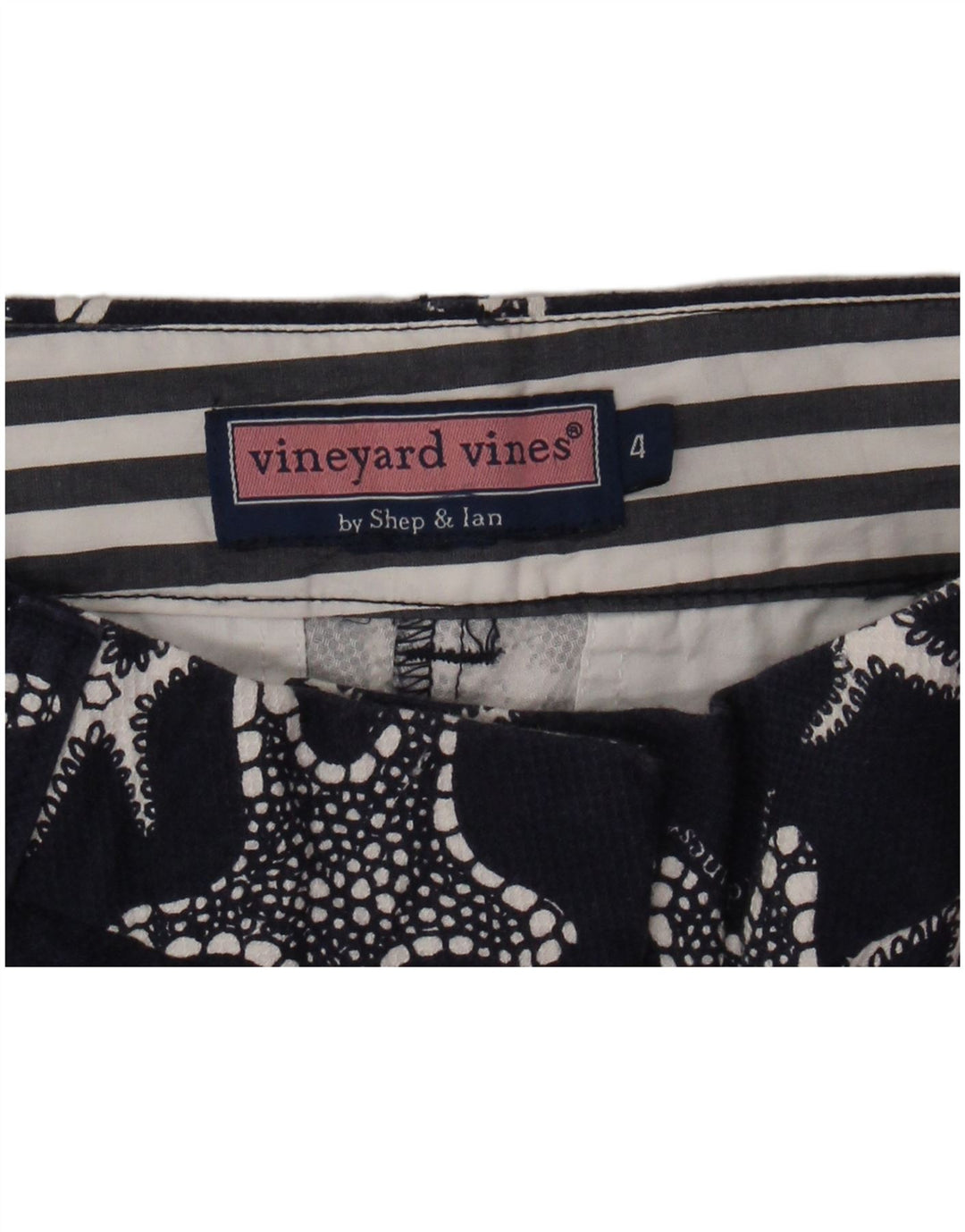 VINEYARD VINES Womens Cropped Trousers US 4 Small W28 L25 Navy Blue