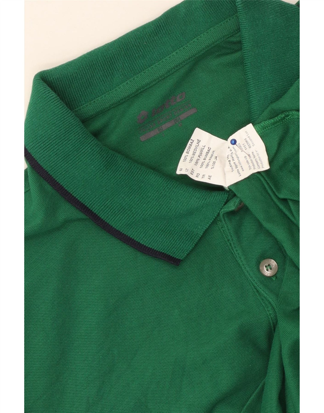 LOTTO Mens Polo Shirt Large Green Cotton