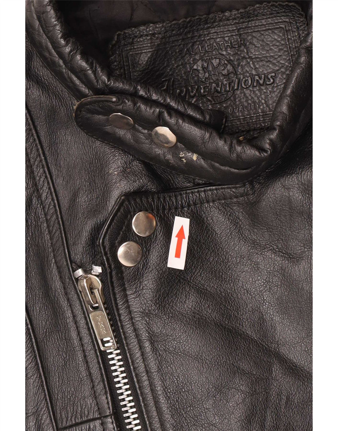 Vintage Mens Leather Biker Jacket UK 44 2XL Black