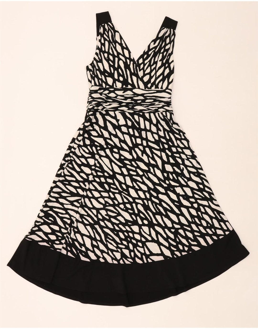 Principles Womens Abstract Pattern A-Line Dress UK 12 Medium Black