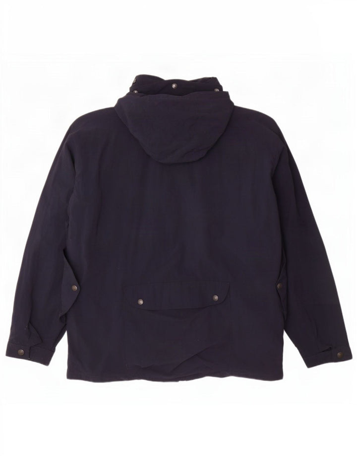 Trussardi Mens Hooded Utility Jacket UK 42 XL Navy Blue