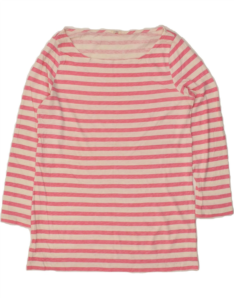 J. CREW Womens Top Long Sleeve UK 14 Medium Pink Striped | Vintage J. Crew | Thrift | Second-Hand J. Crew | Used Clothing | Messina Hembry 