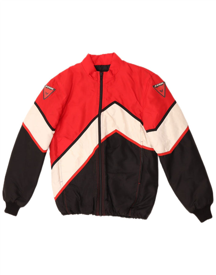 Dainese Mens Graphic Racer Jacket IT 42 XS Red Colourblock Polyamide