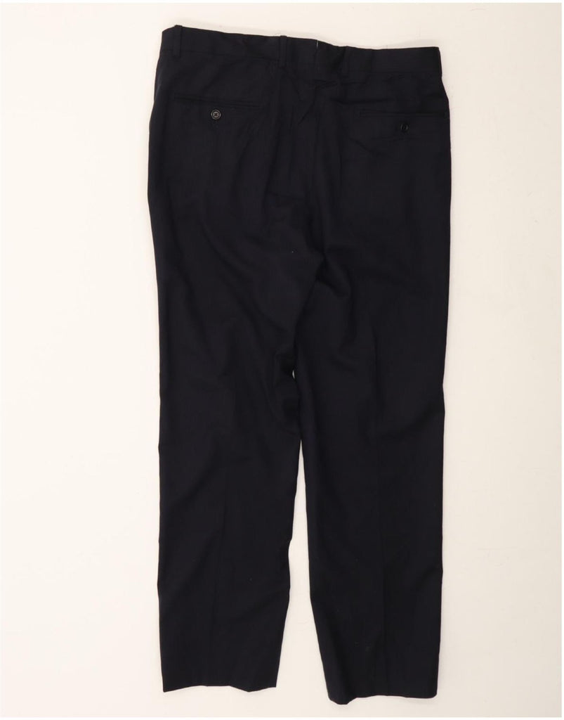 MASSIMO DUTTI Womens Straight Capri Trousers EU 44 XL W34 L20 Navy Blue Vintage Massimo Dutti and Second-Hand Massimo Dutti from Messina Hembry 