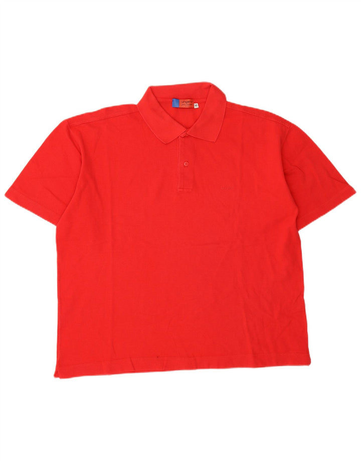 Ungaro Mens Polo Shirt Medium Red Cotton