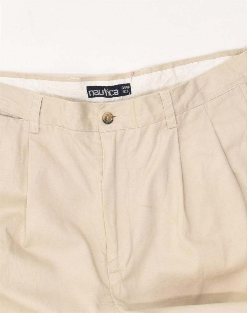 NAUTICA Mens Pegged Chino Trousers W36 L32 Beige Cotton | Vintage Nautica | Thrift | Second-Hand Nautica | Used Clothing | Messina Hembry 