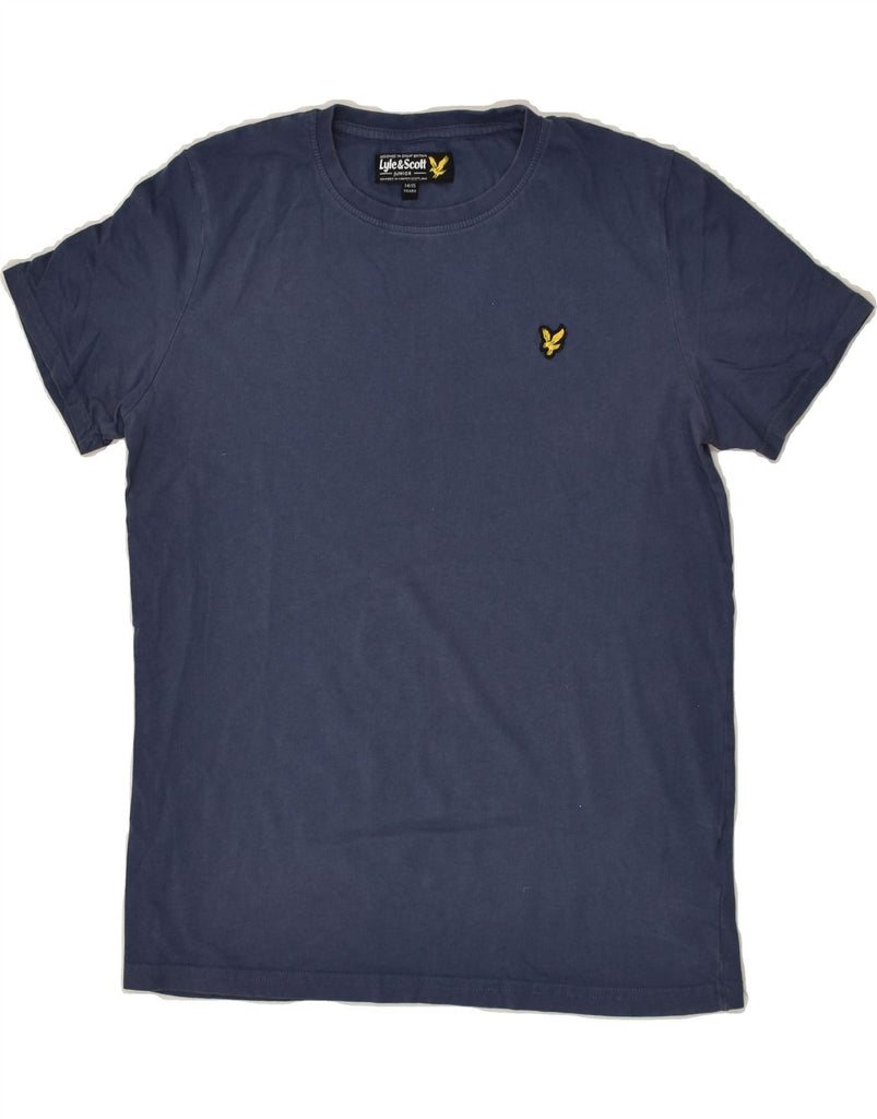 LYLE & SCOTT Boys T-Shirt Top 14-15 Years Navy Blue Cotton | Vintage Lyle & Scott | Thrift | Second-Hand Lyle & Scott | Used Clothing | Messina Hembry 