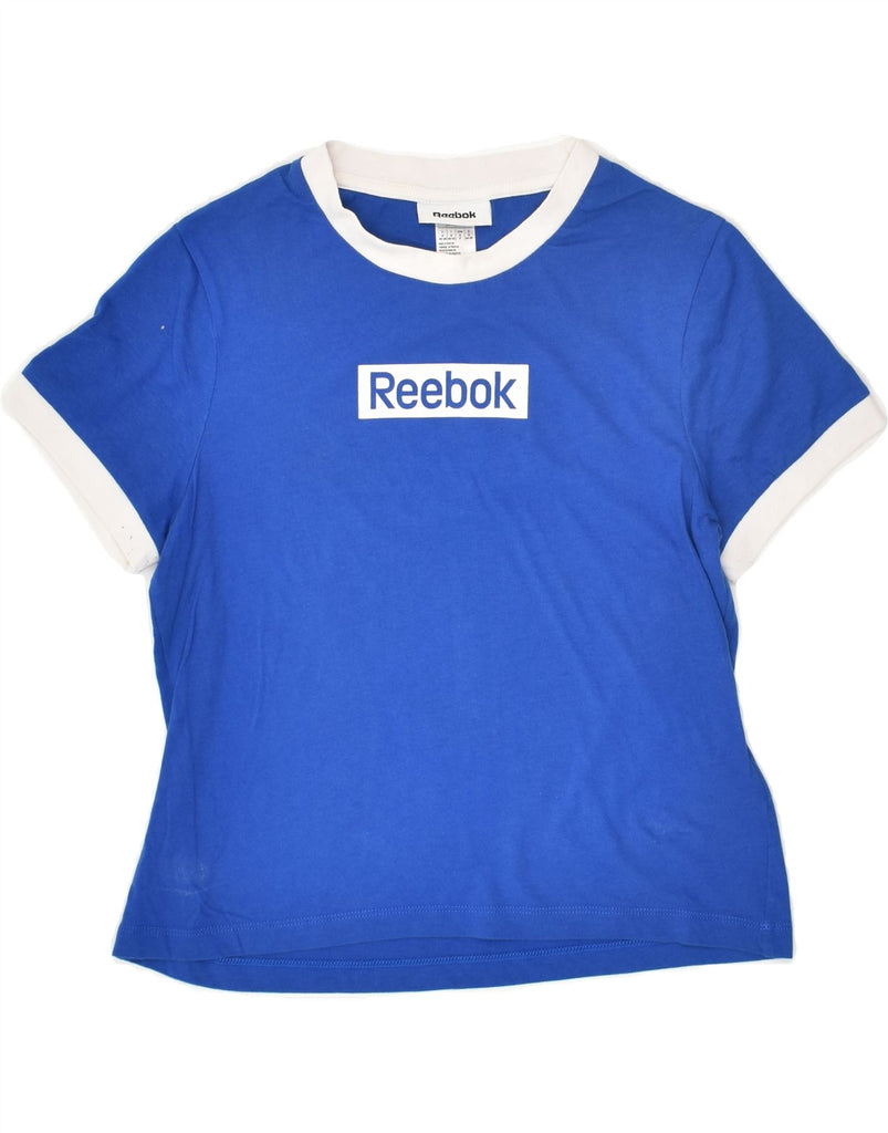 REEBOK Boys Graphic T-Shirt Top 8-9 Years Small Blue Cotton | Vintage Reebok | Thrift | Second-Hand Reebok | Used Clothing | Messina Hembry 