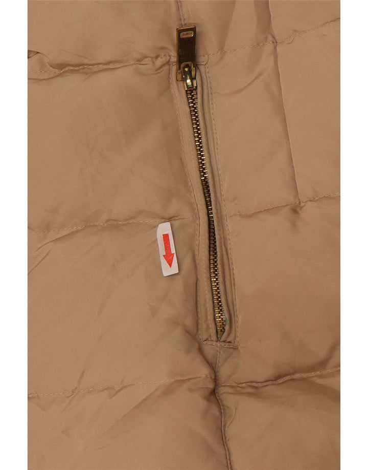 Zara Womens Hooded Oversized Padded Coat UK 10 Small Beige