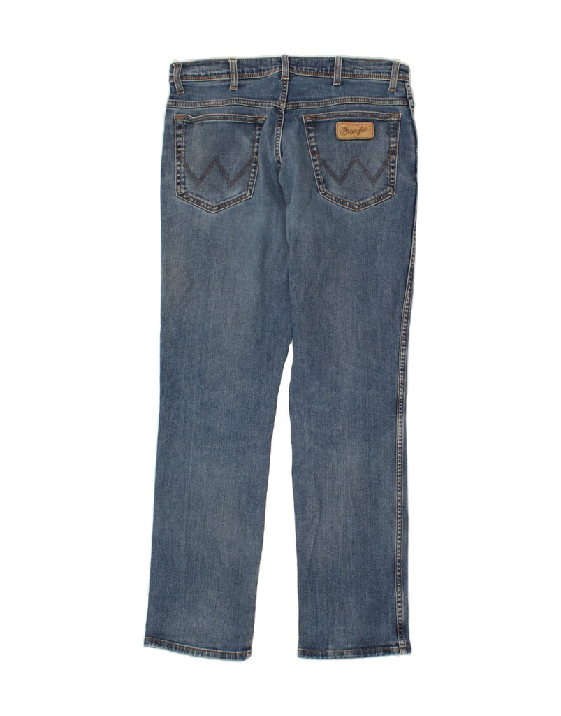 WRANGLER Mens Texas Straight Jeans W35 L32 Blue Cotton Vintage Wrangler and Second-Hand Wrangler from Messina Hembry 