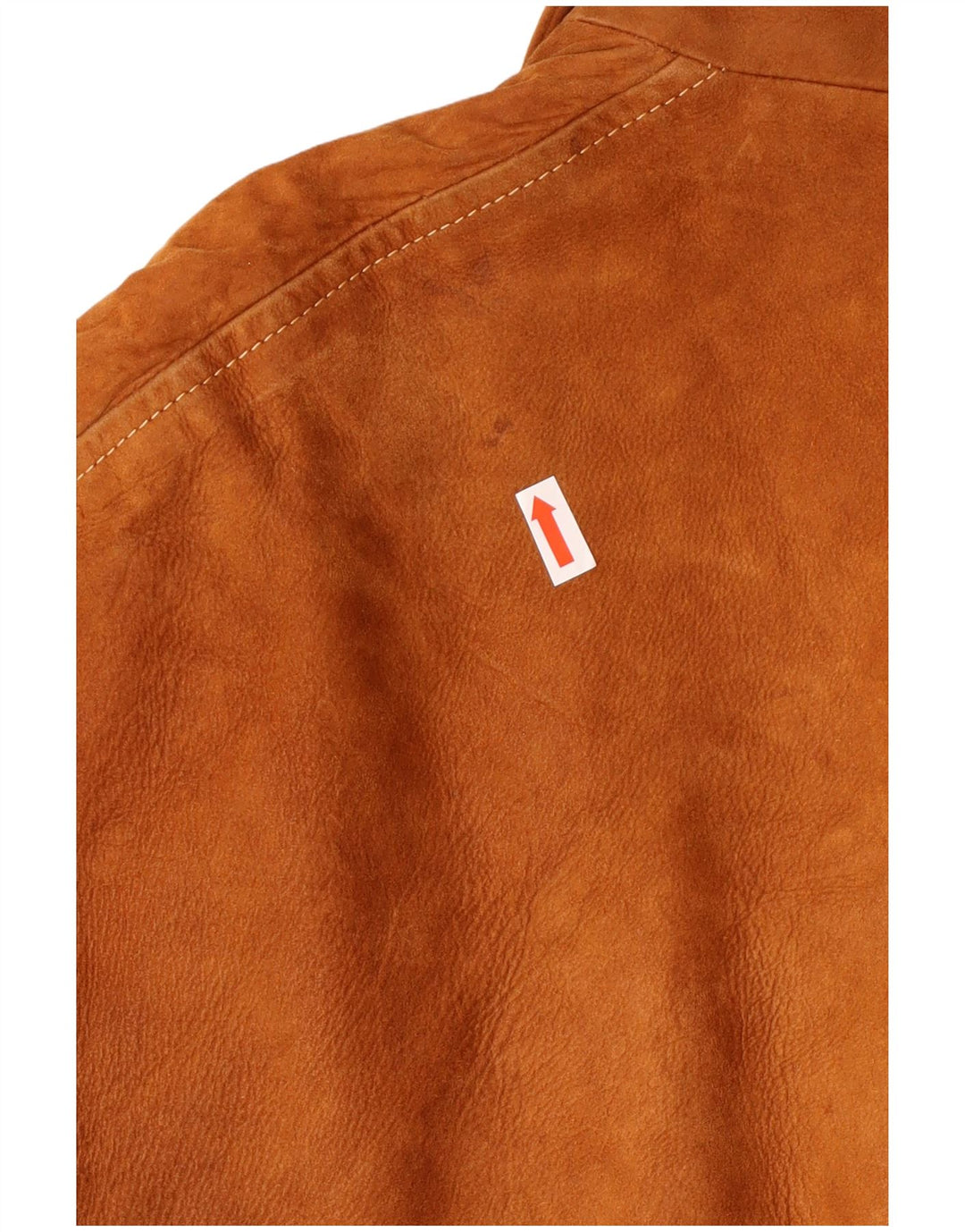 ESSEBI Mens Suede Bomber Jacket UK 40 Large Brown Leather