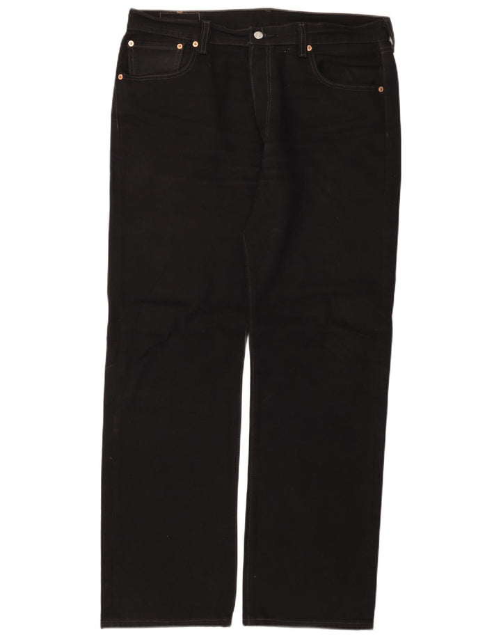 Levi's Mens 501 Straight Jeans W36 L32 Black Cotton