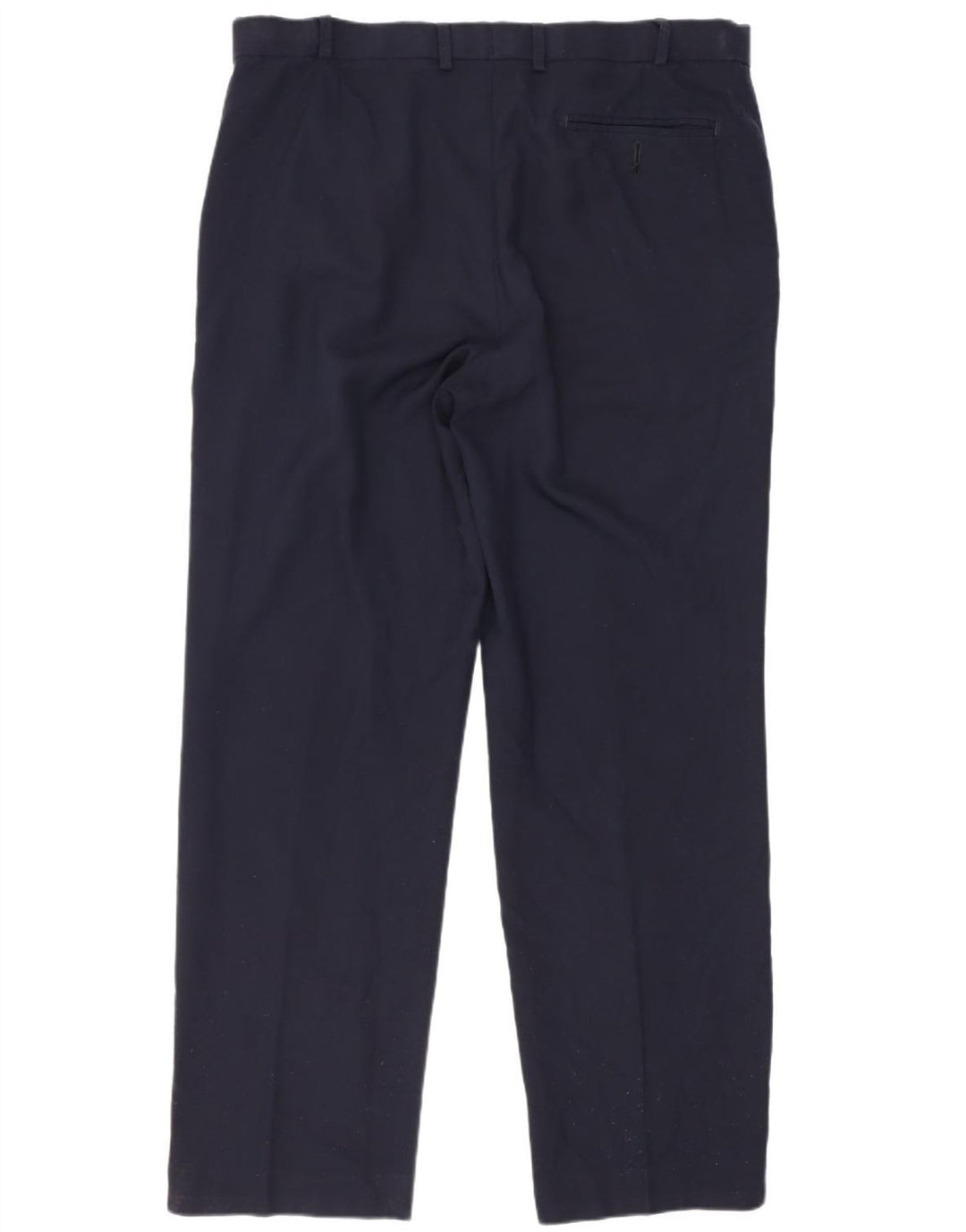 Marks & Spencer Mens Regular Fit Suit Trousers W36 L31 Navy Blue Wool
