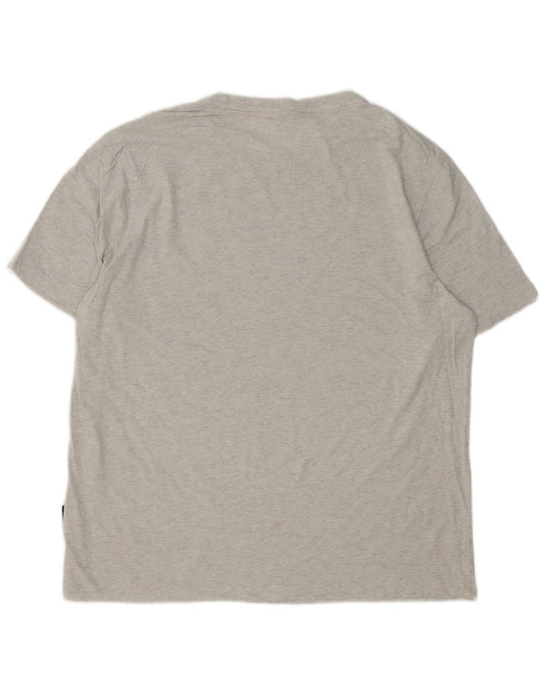 Hugo Boss Mens Graphic T-Shirt Top 3XL Grey Flecked Cotton