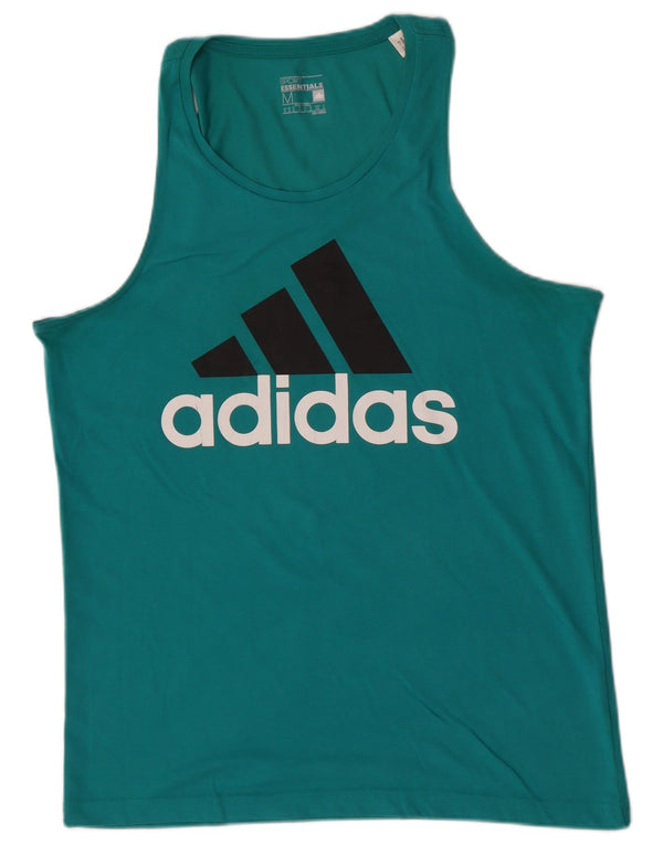 Adidas Mens Climalite Graphic Vest Top Medium Turquoise Cotton