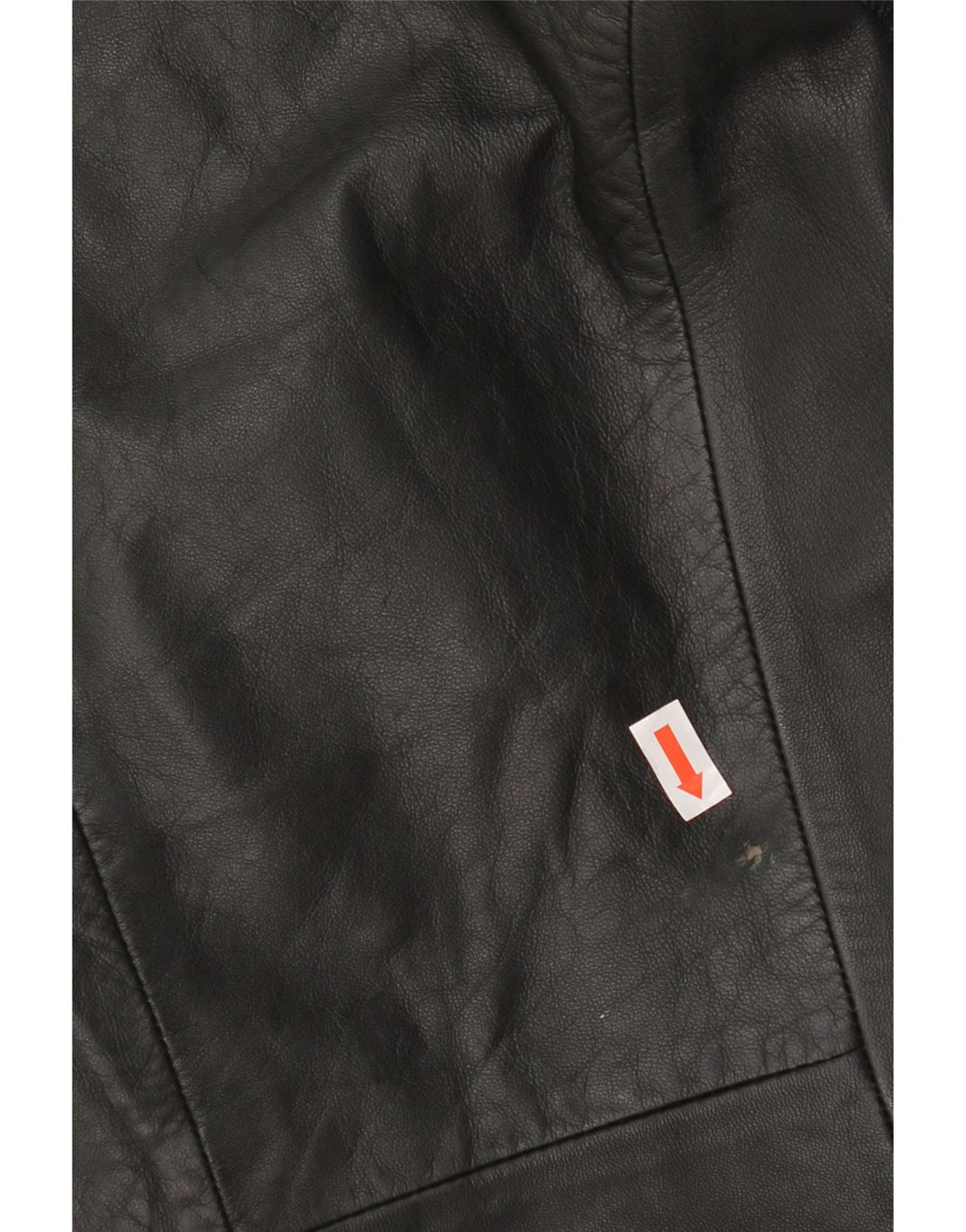 Vintage Womens 1 Button Leather Blazer Jacket UK 12 Medium Black Leather