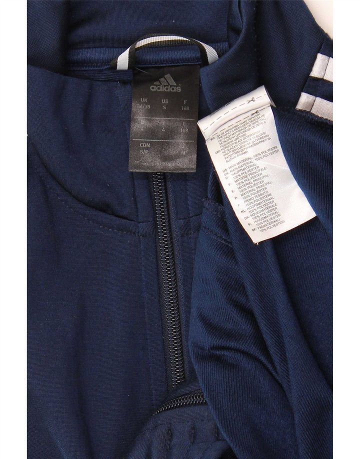 Adidas Mens Tracksuit Top Jacket UK 36/38 Small Navy Blue Polyester