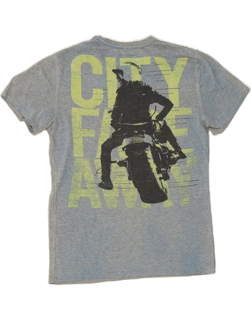 CALVIN KLEIN JEANS Mens Graphic T-Shirt Top Medium Grey Cotton Vintage Calvin Klein Jeans and Second-Hand Calvin Klein Jeans from Messina Hembry 