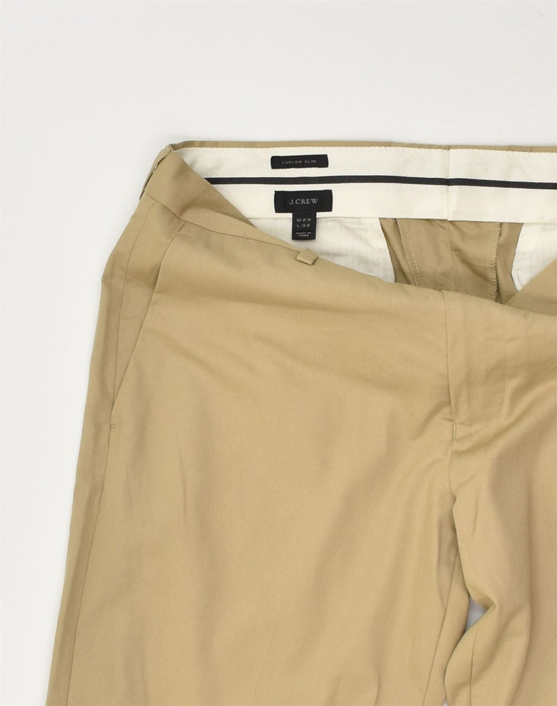 J. CREW Mens Ludlow Slim Casual Trousers W29 L32 Beige Cotton | Vintage J. Crew | Thrift | Second-Hand J. Crew | Used Clothing | Messina Hembry 