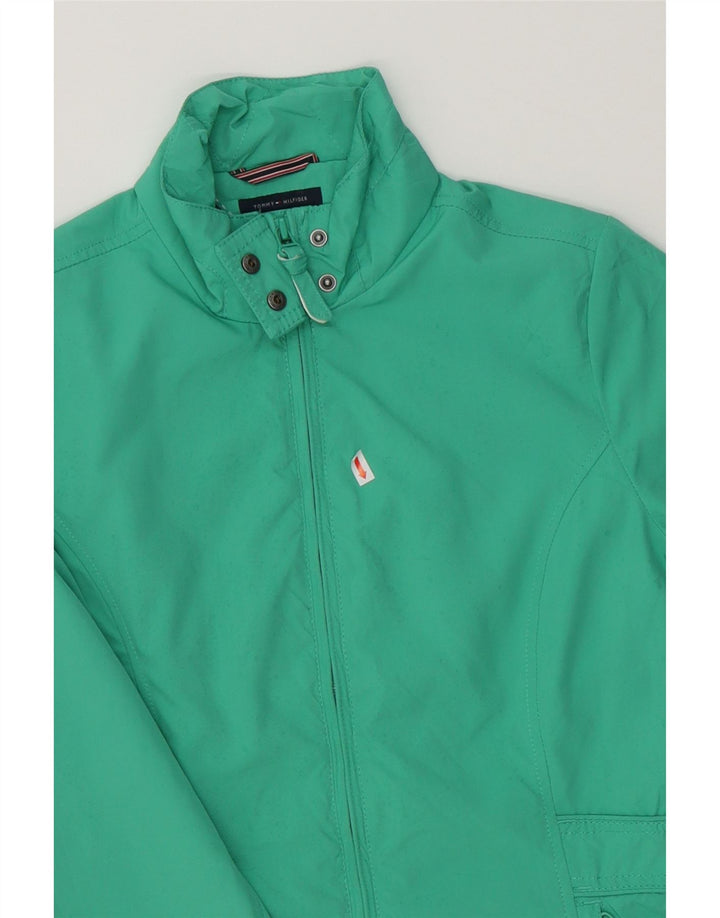 TOMMY HILFIGER Womens Bomber Jacket UK 10 Small Green Polyester Vintage Tommy Hilfiger and Second-Hand Tommy Hilfiger from Messina Hembry 