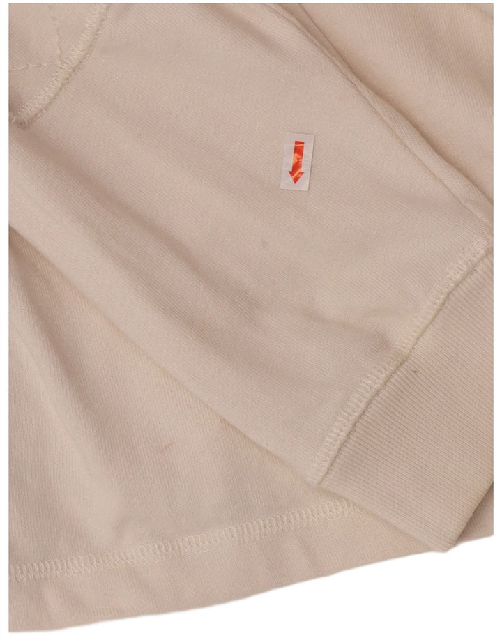 Fat Face Mens Long Sleeve Rugby Polo Shirt Large Off White Colourblock