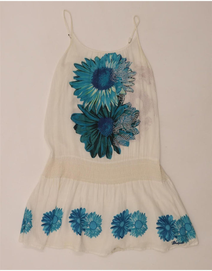 Desigual Womens Beach Sundress UK 10 Small White Floral