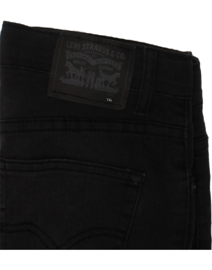 LEVI'S Boys 511 Slim Denim Shorts 13-14 Years W28  Black Cotton Vintage Levi's and Second-Hand Levi's from Messina Hembry 